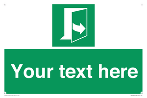 Custom sign safe condition door opens pulling left hand side